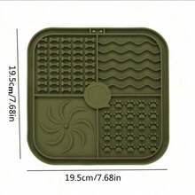 1/2 piezas Alfombrilla cuadrada para lamer para perros, tazón de alimentación lenta de silicona con ventosa, almohadilla de entrenamiento para perros