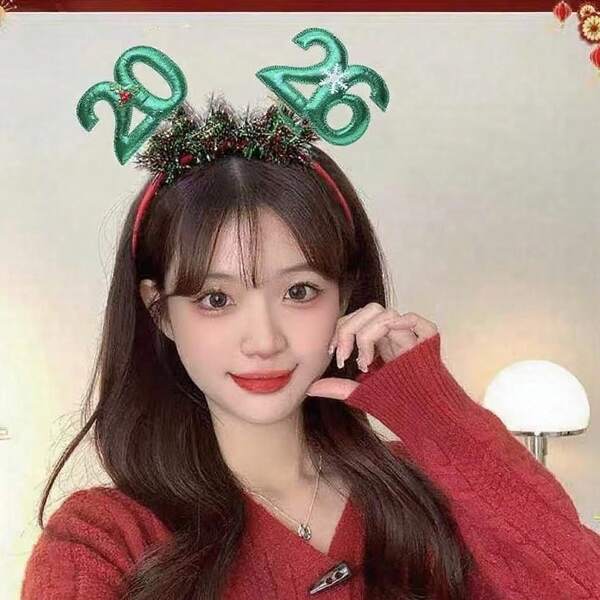 شريط رأس لامع متعدد الألوان لرأس السنة الجديدة 2026، إكسسوار حفلات للبار والاحتفالات والتجمعات والخريف، إكسسوارات شعر للنساء، إكسسوارات سفر، هدايا للنساء، إكسسوارات جمال، هدايا، أشياء للجوارب