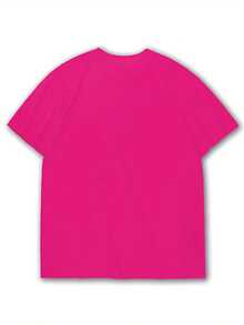 Plus Size Gothic Skull & Deer Day‑Of‑Dead Graphic Tee Women's T-Shirt, Soft And Breathable Short Sleeve, Perfect For Daily Wear, Outdoor Activities, Travel, And Casual Style, Comfortable All-Day Fit! - 粉色 - 查看 3