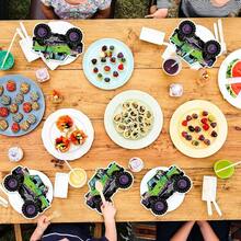 20pcs/40pcs/60pcs Monster Truck Paper Napkins Monster Robot Birthday Decoration Purple Green Truck Shaped Disposable Lunch Napkins Monster Truck Theme Party Supplies Racing Birthday Decoration Birthday Party Favors - Multicolor - View 5