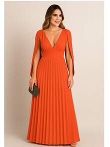 Women Dresses - Burnt Orange - View 1