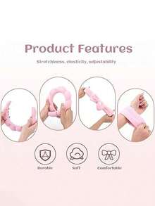 3pcs Luxury Ultra-Soft Microfiber SPA Headband And Wristband Set - 1pc Facial Cleansing Headband, 2pcs Facial Cleansing Wristbands, Makeup Headband, Skincare Headband, Plush Fluffy Sponge Headband, SPA Headband, Wristband, Soft & Comfortable, All-In-One Women Facial Washing, Makeup, Bathing And Skincare Accessories, Skincare Headband, Beauty, Skincare Products, SPA, Self-Care, Skincare Tools, Facial Care, Beauty Salon Supplies, Skin, Facial Cleanser, Face - 多色 2 - 查看 9