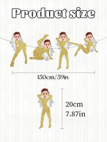 个性化新娘 - 婚礼装饰单身派对定制横幅 - 趣味订婚派对新娘。定制脸部照片新娘头纱横幅，个性化脸部生日横幅，适合单身派对的脸部舞者新娘头纱舞者横幅，新娘头纱装饰，新娘横幅，新娘扭臀舞横幅，伴娘礼物，趣味新娘礼物，生日派对横幅，个性化礼物，节日装饰，派对热门 - 彩色 - 查看 7