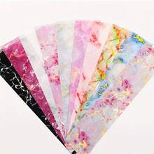 10片装大理石纹美甲贴纸，美甲箔片，设计师款大理石纹美甲装饰贴纸，美甲设计，美甲用品，美甲贴纸 - 彩色 - 查看 5