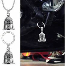 2X Campanas De ngel para Motocicletas, Llavero Campanas De Buena Suerte, Campana Motociclista, Guardin Motociclista, para Ciclistas, Bicicletas - Multicolor - Ver 2