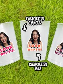 96 Customized Person/Pet Photo Stickers | Personalized Sticker Gifts | People, Dogs, Cats, Etc. | Personalized Facial Stickers | Die Cut Vinyl Waterproof | Free Shipping - White Sticker 1 - View 4