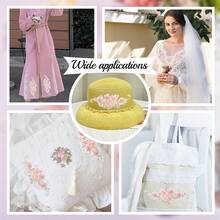 4/2/1 Pcs Vivid Multicolor 3D Floral Embroidered Patches With Pearls And Rhinestones - DIY For Clothing, Bags, Shoes, Weddings, Jeans Etc. - Sewing Style, Wedding Embroidery | Vibrant Embroidery | Fine Needlework, Embroidery Supplies