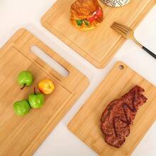 3pcs Extra Large Kitchen Bamboo Cutting Board Set, Heavy Duty Cutting Board With Juice Grooves, Bamboo Cutting Board Set For Meat, Vegetables, Fruits. Gift For Mother'S Day. Father'S Day. Father Gift. Family And Friends. Essential Kitchen Tools. - Maroon - View 4