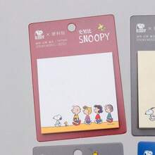 SNOOPY 4 件卡哇伊史努比卡通便签 - 粘性 N-Time 备忘录贴纸，可爱的学生留言手册，适用于计划器、笔记本和桌面装饰（款式随机）