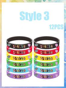 Paw Patrol Paw Patrol Cartoon And Anime Themed Silicone Bracelet: Paw Patrol Theme Bracelet As Party Favors, Room Decor, Wall Decor, School Decor, Dorm Decor, Back To School