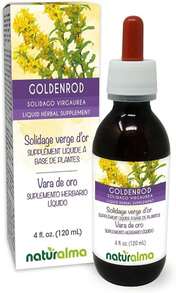 Naturalma Goldenrod (Solidago Virgaurea) Herb With Flowers Alcohol-Free Tincture - 4 Fl Oz Liquid Extract In Drops - Herbal Supplement - Vegan - Tên hương vịA - Xem 1