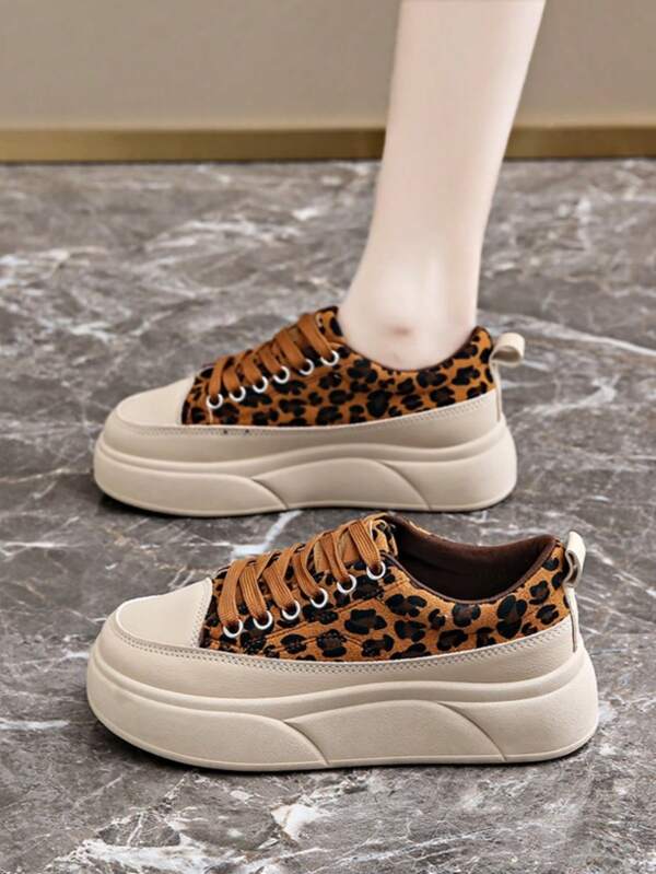 Tênis Casuais de Plataforma Grossa, Estilo Retrô, Respirável Antiderrapante Durável, Adequado para Todas as Estações