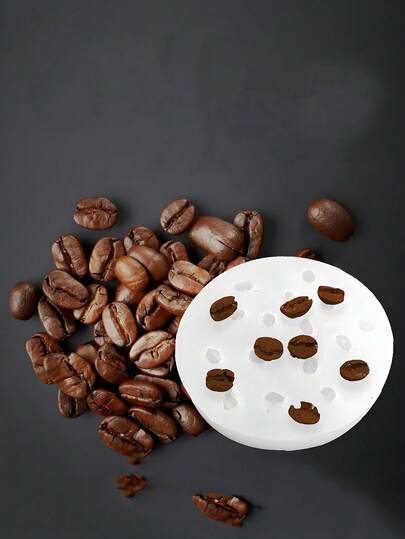 Molde de silicona con forma de grano de café, regalo decorativo navideño, molde de silicona creativo hecho a mano DIY