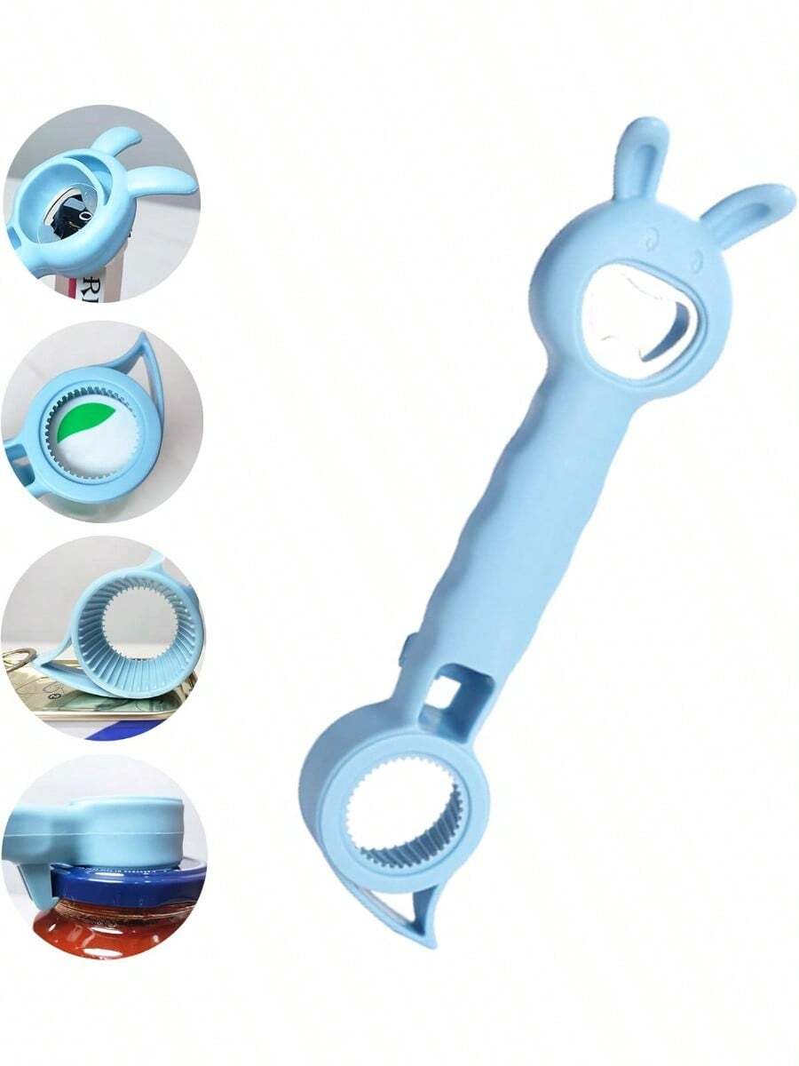 Bottle Opener Can Opener Jar Opener For Weak Hands, Cute 4-In-1 Multi Function Beer Opener For Seniors With Arthritis/Child Gift - Random Color - View 1
