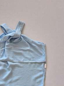 Jemmy Fashion Duna Tank Top With Lining Top Twist Front, Size P M G Gg, Has White Black Beige Blue Green Pink Orange - 淺藍色 - 查看 3