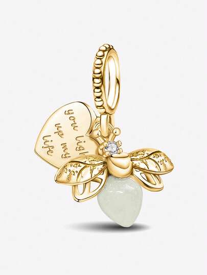 1 st. trendig och söt glödande bipärldekor, lämplig för kvinnor, armband/armband, gör-det-själv-smyckestillverkning och dagliga accessoarer