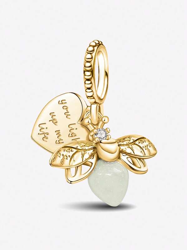 1 Stück modischer, süßer, leuchtender Bienen Serie Charm Perle, passend für Frauen Armbänder Armreifen DIY Schmuckherstellung und tägliche Outfit Abstimmung Schmuckdekoration für Mädchen