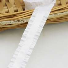 1 pièce Ruban satin, 2,2 cm x 5 yards, emballage de gâteau, emballage de fleurs pour cadeaux, ruban en polyester pour ourlet de robe, nœud fait main, accessoire pour cheveux, accessoire vestimentaire, ruban à volants, décoration de mariage, DIY fait main, coiffe, broche