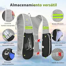 Mochila de Hidratacin, Mochila Ligera para Exteriores, con 2 litros Vejiga de Agua Chaleco para Correr a Prueba de Fugas, para Hombre Mujer, para Hiking, Campismo, Ciclismo y ms - Gris - Ver 3