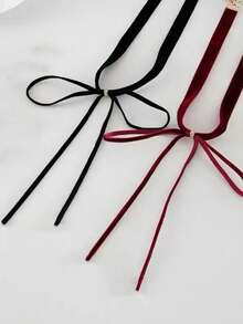 1個韓系復古絲絨蝴蝶項鍊,女士款式