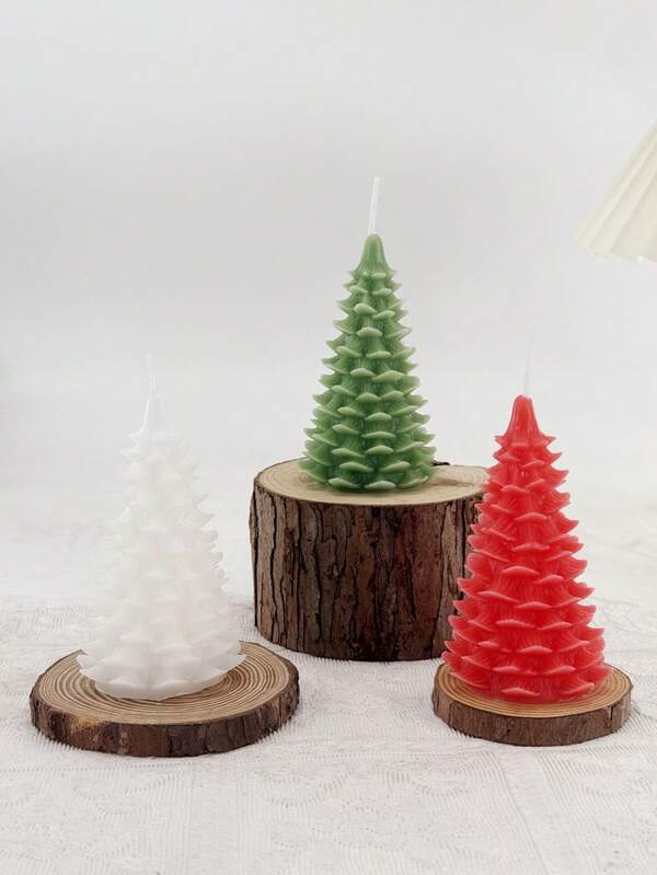 1pc Christmas Cedar Tree Scented Candle, Premium Cedar Decor, Fragrance Gift Candle, Gift For Recipient, Holiday Gift, Christmas Decoration Home Decor Christmas Decorations Room Decor, Christmas Gifts