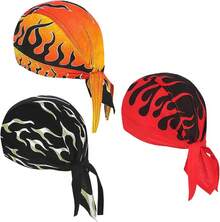 Tendencia3 piezas DOO trapos de rocío con calavera de pirata, gorro de enfriamiento, bandana para hombres, ciclismo, motocicletaCalidad premium - Estilo de llamas de fuego - Ver 13