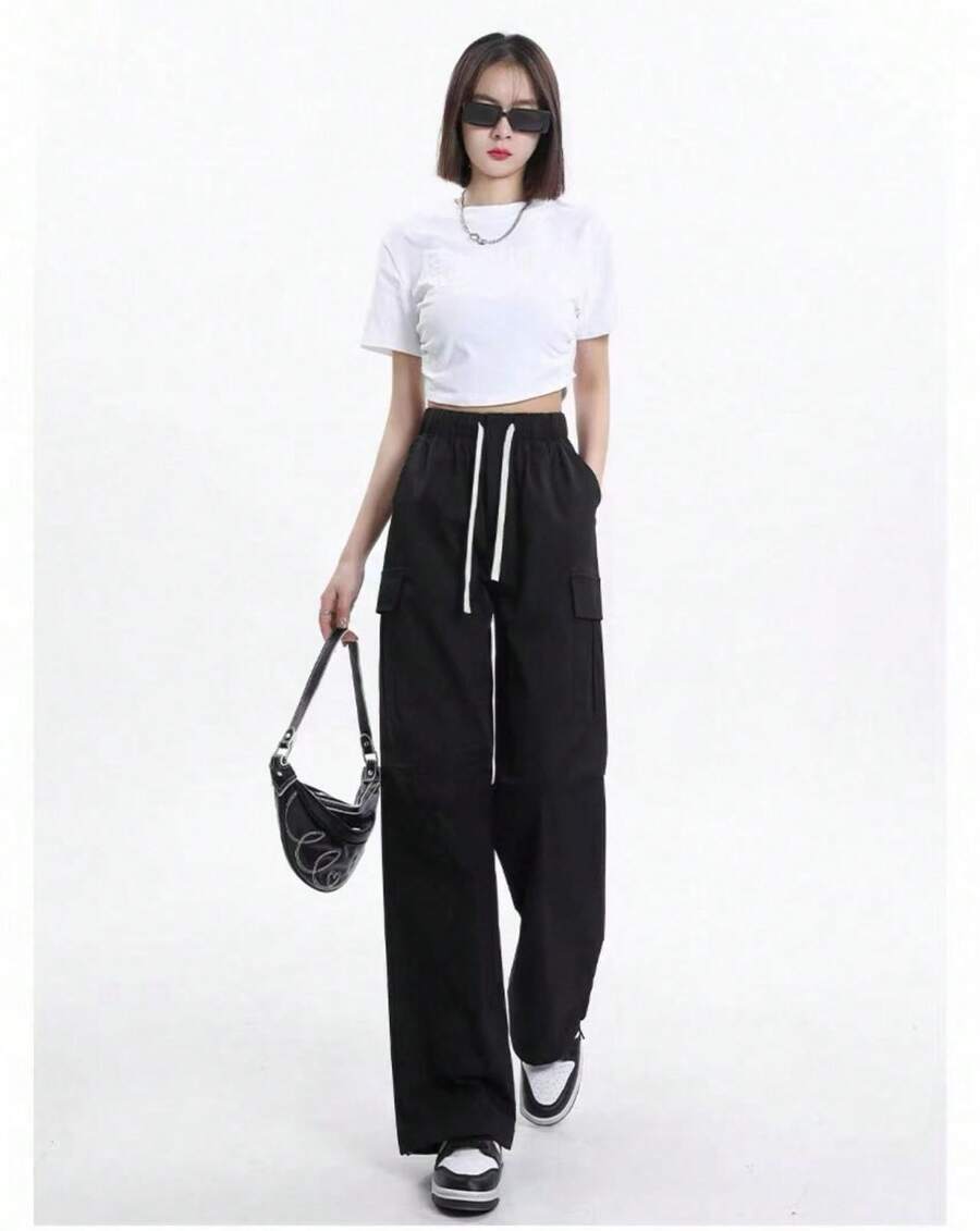 Women Pants - 黑色 - 查看 1