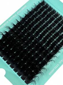 200pcs/180pcs/160pcs/140pcs/120pcs Faux Mink Eyelashes 200D/160D/120D/100D/80D/60D 8D Luxurious Fluffy DIY Cluster Lashes - 12-20mm Mixed Length Eyelash Extension 0.07mm Russian D Curl Thick & Reusable Dramatic Lashes, Easy For Beginners - D - 查看 5
