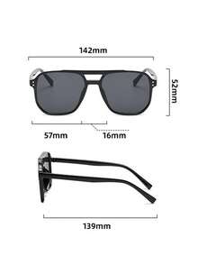 Multi-Color Retro Large Frame Fashion Versatile Daily Wear Sunglasses For Men