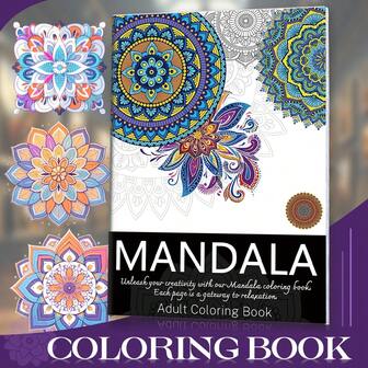 Deluxe Mandala Coloring Book For Adults - White Mandala & Intricate Patterns For Relaxation And Stress Relief - Easy & Simple Designs - Perfect For Holidays, Halloween, Christmas, And Parties - A4 Size, Thick Paperback, Ideal For Men, Women, And Teens