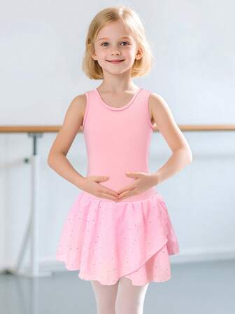 Girls' Dance Leotard, Sleeveless Dance Unitard For Girls, Dance Pants