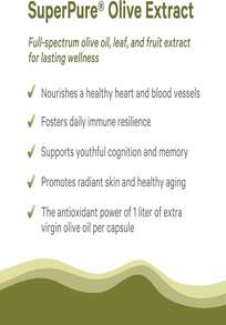 PURE SYNERGY SuperPure Olive Extract | Organic Olive Leaf, Oil, And Fruit Supplement With Polyphenols | For Heart, Brain, And Immune Health (60 Capsules) - 白色的 - 查看 4