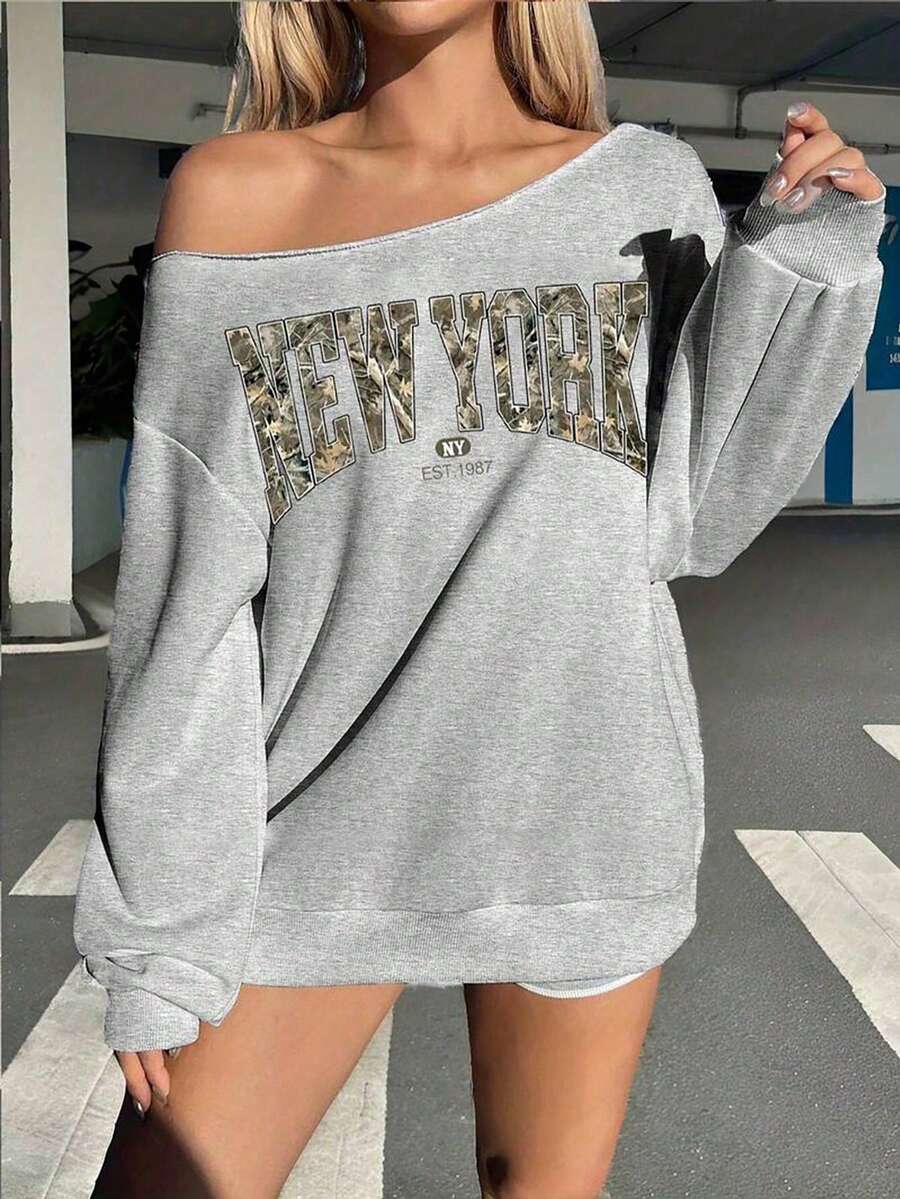 Blusas de hombros descubiertos para mujer, blusas informales de manga larga con hombros descubiertos de talla grande para otoño, lavables a máquina