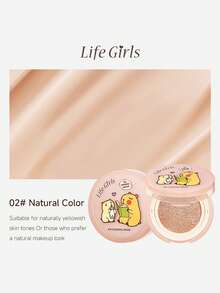 Life Girls 1 件装保湿、亮泽、持久、无瑕气垫粉底液，轻盈、自然遮瑕 - 彩色 - 查看 9
