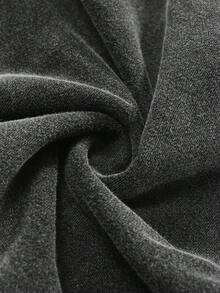 Lonblece 1 pieza Sudadera con estampado de copos de nieve y cruz en relieve para hombre, sudadera con capucha estampada para otoño/invierno - Gris - Ver 6
