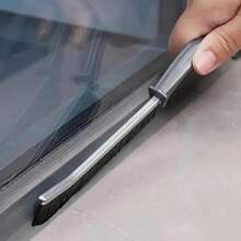 Conjunto de 5 escovas multiuso para fendas, escova de limpeza de fendas estreitas, escova para rejunte de azulejos de banheiro, limpador de fendas com cerdas duras, adequado para casa, restaurante, azulejos de cozinha, limpeza de trilhos de janelas - Preto - Ver 4