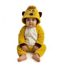 Disney Pack 3 Mameluco con gorro bordado sin pie Pumba, Mickey, Timon - Multicolor - Ver 4