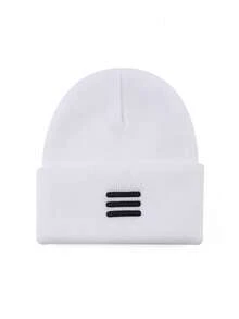 1pc Or 2pcs Men 3D Letter Embroidery Knit Beanie Hat, Suitable For Autumn/Winter Fall