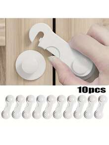 1/5/10/15 Stück Kindersicherung, Kunststoff Schranksicherung, ohne Bohren, Baby Sicherung für Schubladen, Kühlschrankschloss, Schranktürschloss, quetschsicher