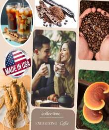 VM Energizing Mushroom Coffee-Reishi With Ginseng &Amp; Carbo Mix-Instant CoffeeNatural Ganoderma With Instant CafeDietary Supplement8-In-1 Mushroom CoffeeMix Coffee Organic ClassicMade In USA(30)S - Flavor NameA - 查看 6