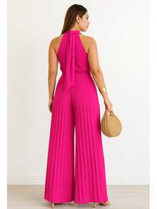 Women Jumpsuits - 玫紅色 - 查看 2