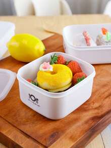 Personalized Custom 2025 New Kitchen Refrigerator Rectangular Fresh-Keeping Box Microwave Heat-Resistant Plastic Lunch Box Food Meal Box Fruit Storage Box Sealed Box Back To School - Multicolor - View 3