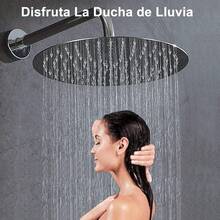 Brazo y soporte de acero inoxidable para ducha, brazo montado en la pared, fácil de instalar - 50cm-cuadrado - Ver 7