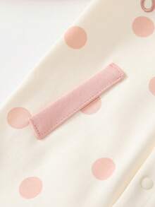 Baby Girl Polka Dot Rabbit 1st Birthday Outfit, Infant Jumpsuit, Spring/Autumn - Pink - View 8