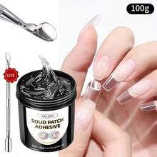 XEIJAYI 1 pieza/100g Pegatina de punta de uña transparente y suave, apta para uñas postizas, gel UV, diseño de extensión de uñas, herramienta de manicura - transparente - Ver 11