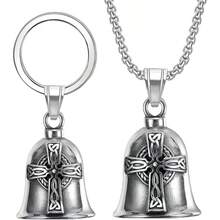 2X Campanas De ngel para Motocicletas, Llavero Campanas De Buena Suerte, Campana Motociclista, Guardin Motociclista, para Ciclistas, Bicicletas - Multicolor - Ver 1