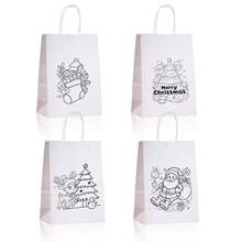 4/12/24pcs Christmas Themed Coloring DIY Paper Gift Bags, Includes Santa Claus, Reindeer & Other Fun Patterns, Handmade Painting & Coloring, Creative Crafts, Party Favor Bags, Holiday Gift Bags, Christmas, Party Decor (Colored Pens Not Included) Christmas Christmas Decorations Christmas Pajamas Christmas Gifts Christmas Decor