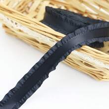 1 pièce Ruban satin, 2,2 cm x 5 yards, emballage de gâteau, emballage de fleurs pour cadeaux, ruban en polyester pour ourlet de robe, nœud fait main, accessoire pour cheveux, accessoire vestimentaire, ruban à volants, décoration de mariage, DIY fait main, coiffe, broche