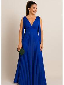 Women Dresses - Royal Blue - View 2