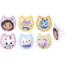 Gabby's Dollhouse 24 - Pack Cupcake Decorations With Kitty Characters For Birthday - DecoSet Gabby 的娃娃屋冒險蛋糕裝飾 - 查看 5